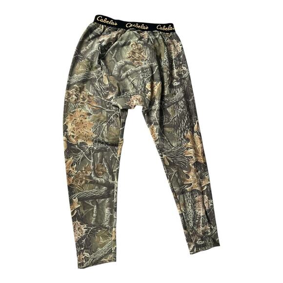 Vintage Cabela's Men's Large Regular Thermal Athletic Under Pants Hunting Camo - Picture 9 of 9